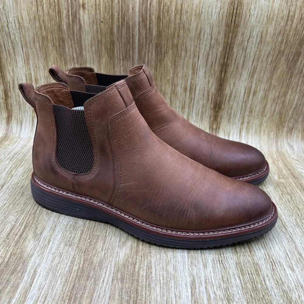 Johnston & Murphy Chelsea Boots Men's Size 9M Brown Leather TRUFOAM 20-4328